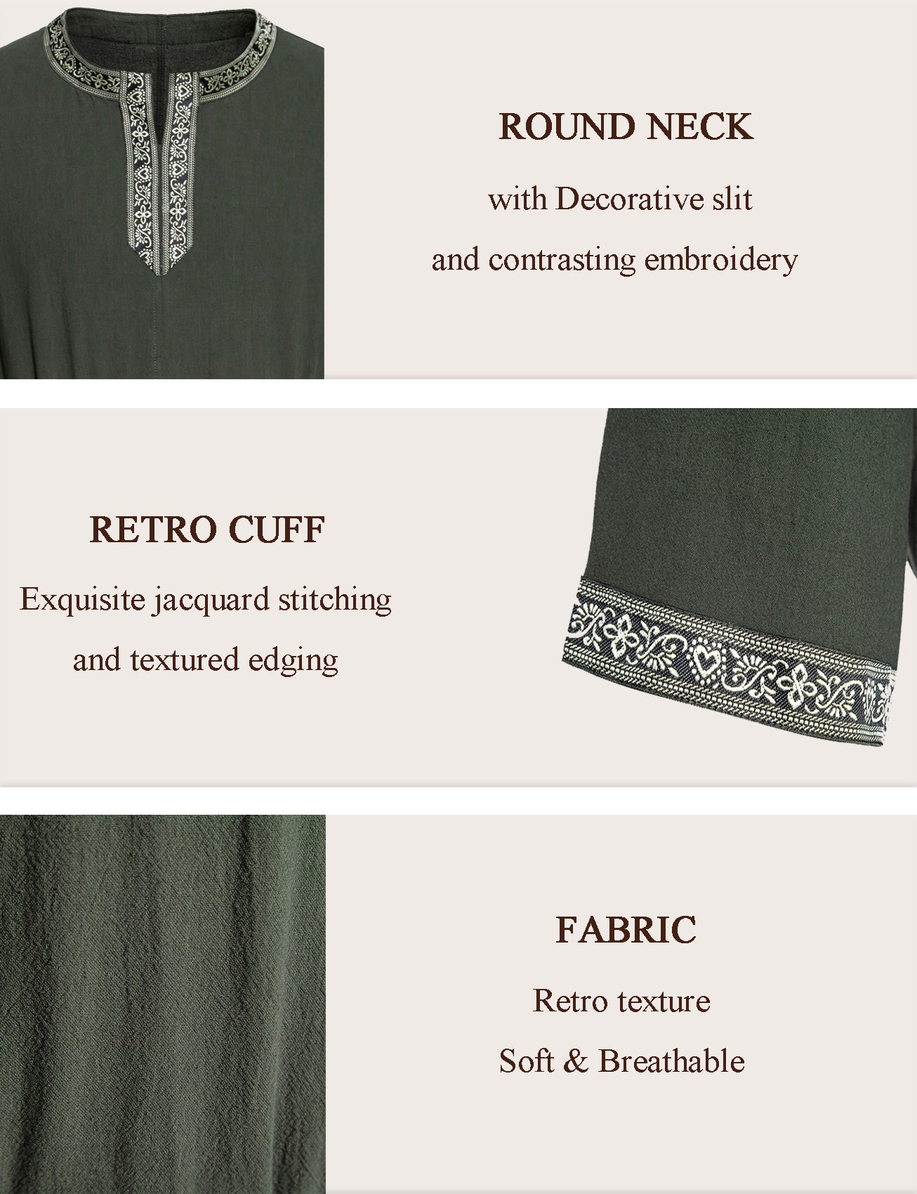 JEMITOP Men's Retro Style Cotton Short Sleeves Tunic Shirts for Viking Medieval Renaissance Costume Without Belt