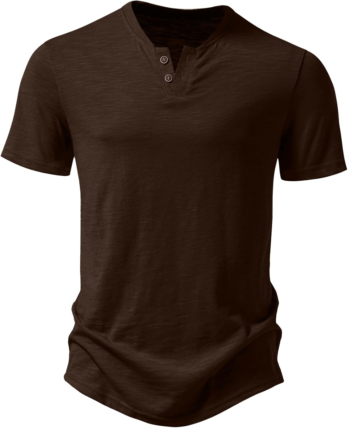 JEMITOP Men's Stretchy Short Sleeve Henley T-Shirt Casual Cotton 2 Buttons Notch Neck Tee Shirts