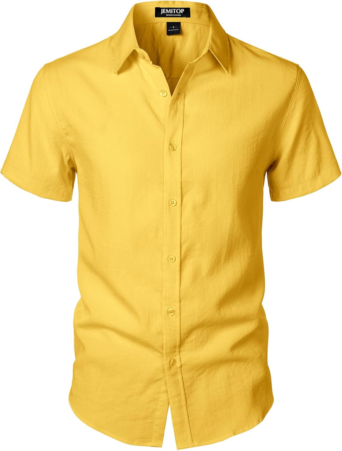 JEMITOP Men's Stretch Textured Short Sleeve Button Down Shirts Summer Casual Beach Wedding Vacation Shirt