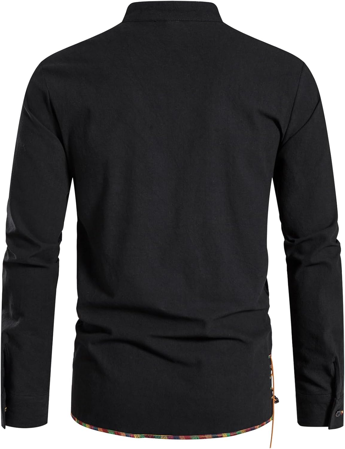 JEMITOP Men's Pure Cotton Retro Lace Up Shirts for Renaissance Pirate Viking Medieval