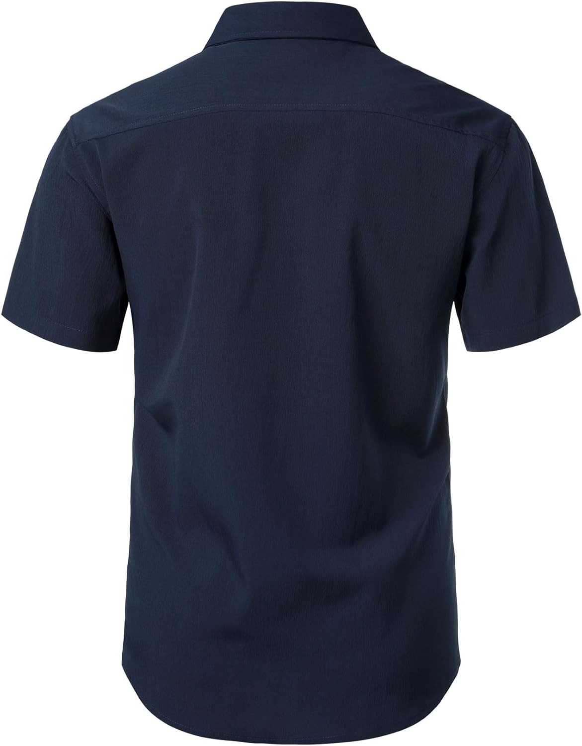 JEMITOP Men's Stretch Wrinkle Free Short Sleeve Texture Shirt Lightweight Summer Button Down Shirts for Beach Vacation