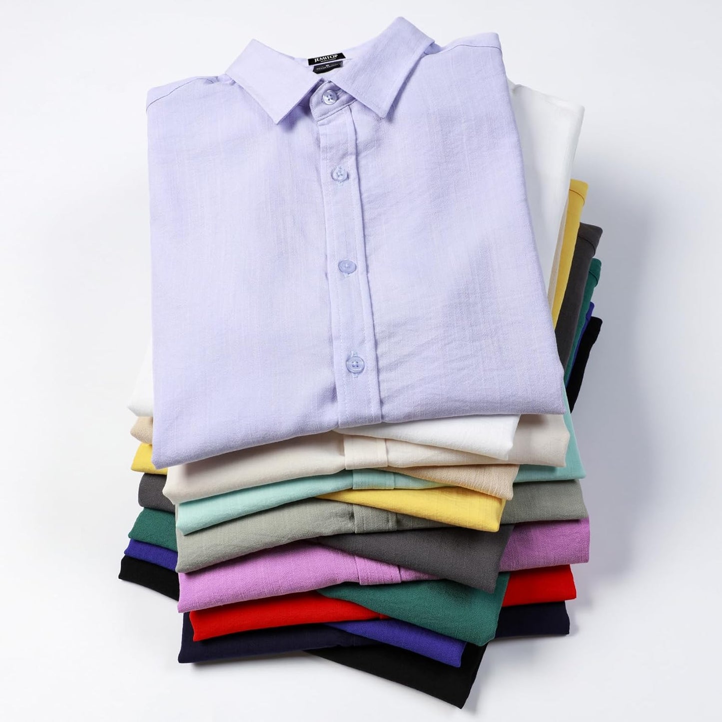 JEMITOP Men's Stretch Textured Short Sleeve Button Down Shirts Summer Casual Beach Wedding Vacation Shirt