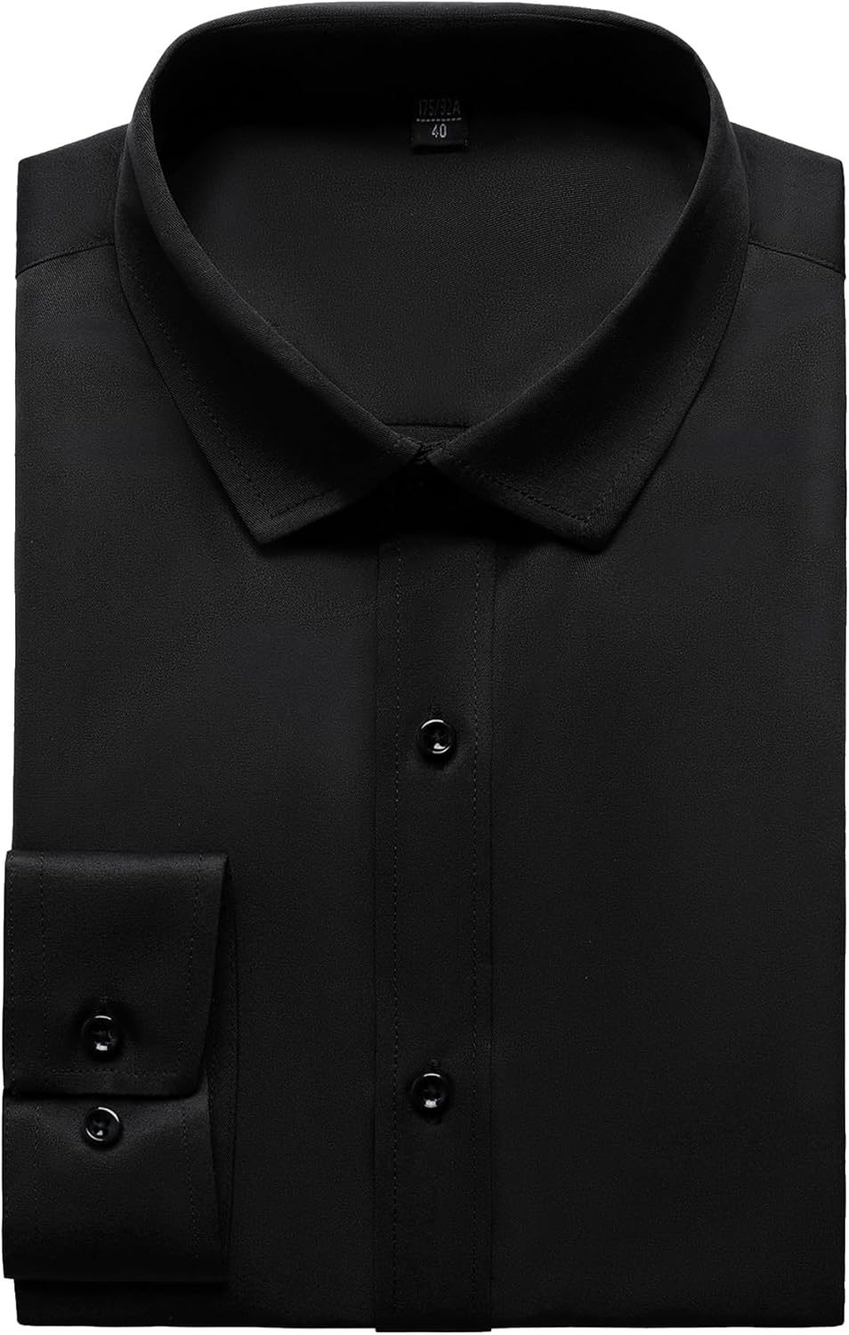 JEMITOP Men's Stretch Wrinkle Free Dress Shirts Formal Prom Wedding Long Sleeve Button Down Shirts