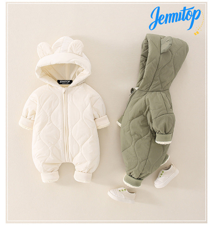 JEMITOP Sales Baby Autumn and Winter Clothes Onesie Warm Clothes Thickened Cotton Clothes