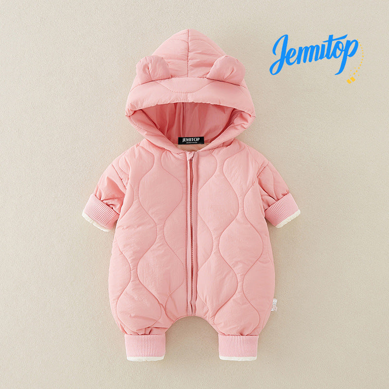 JEMITOP Sales Baby Autumn and Winter Clothes Onesie Warm Clothes Thickened Cotton Clothes