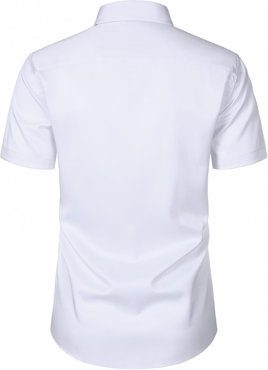 JEMITOP Men's Stretch Slim Fit Dress Shirts Formal Wedding Prom Short Sleeve Button Down Shirt with Pocket