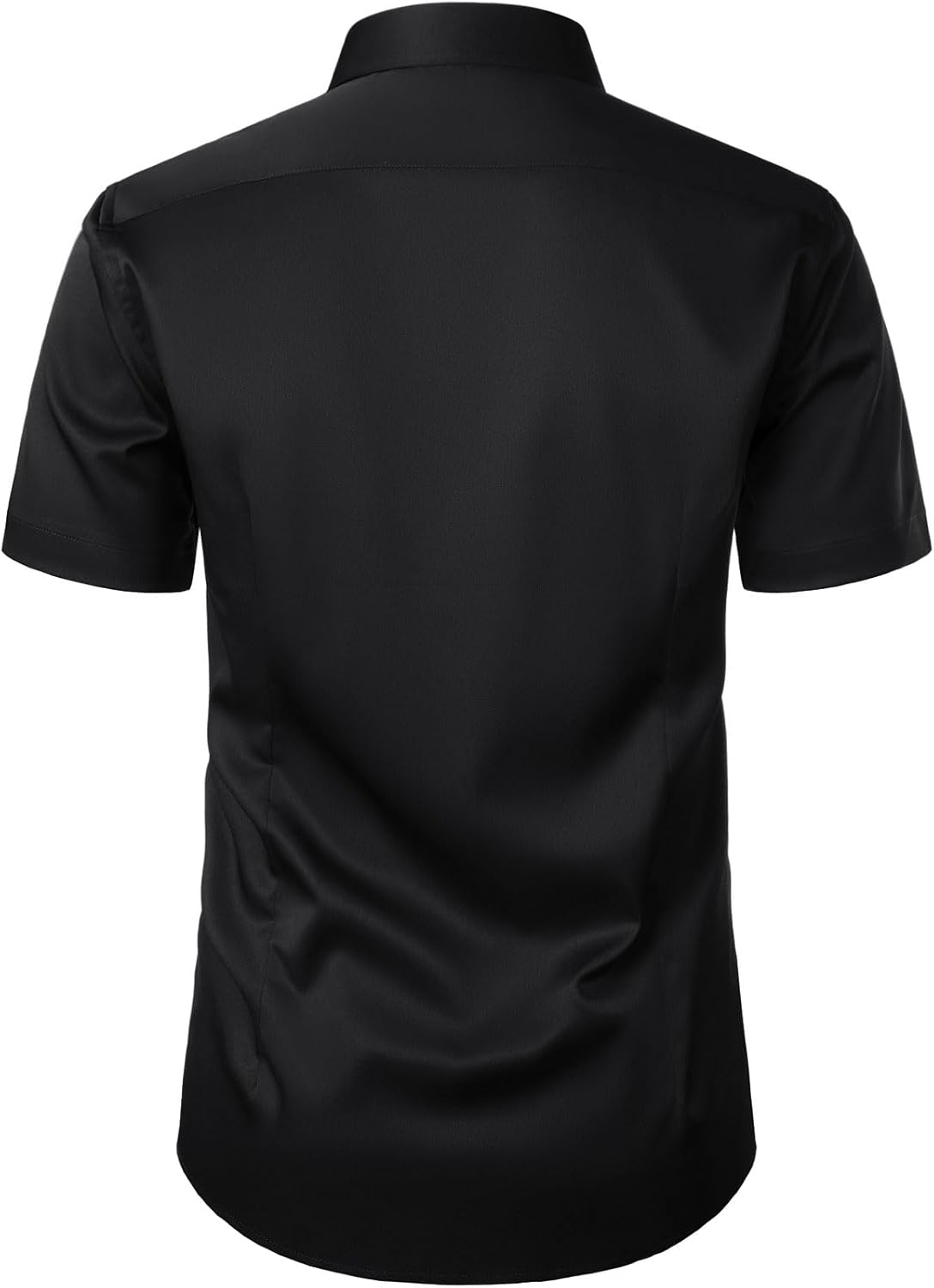 JEMITOP Men's Stretch Wrinkle Free Dress Shirts Formal Wedding Prom Short Sleeve Slim Fit Button Down Shirt