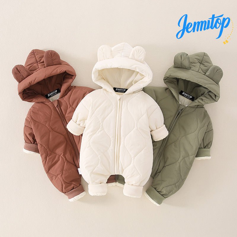 JEMITOP Sales Baby Autumn and Winter Clothes Onesie Warm Clothes Thickened Cotton Clothes