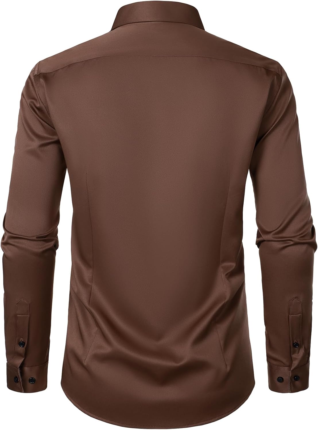 JEMITOP Men's Stretch Multi-Use Long Sleeve Dress Shirts Party Prom Wedding Shirts with Slight Sheen