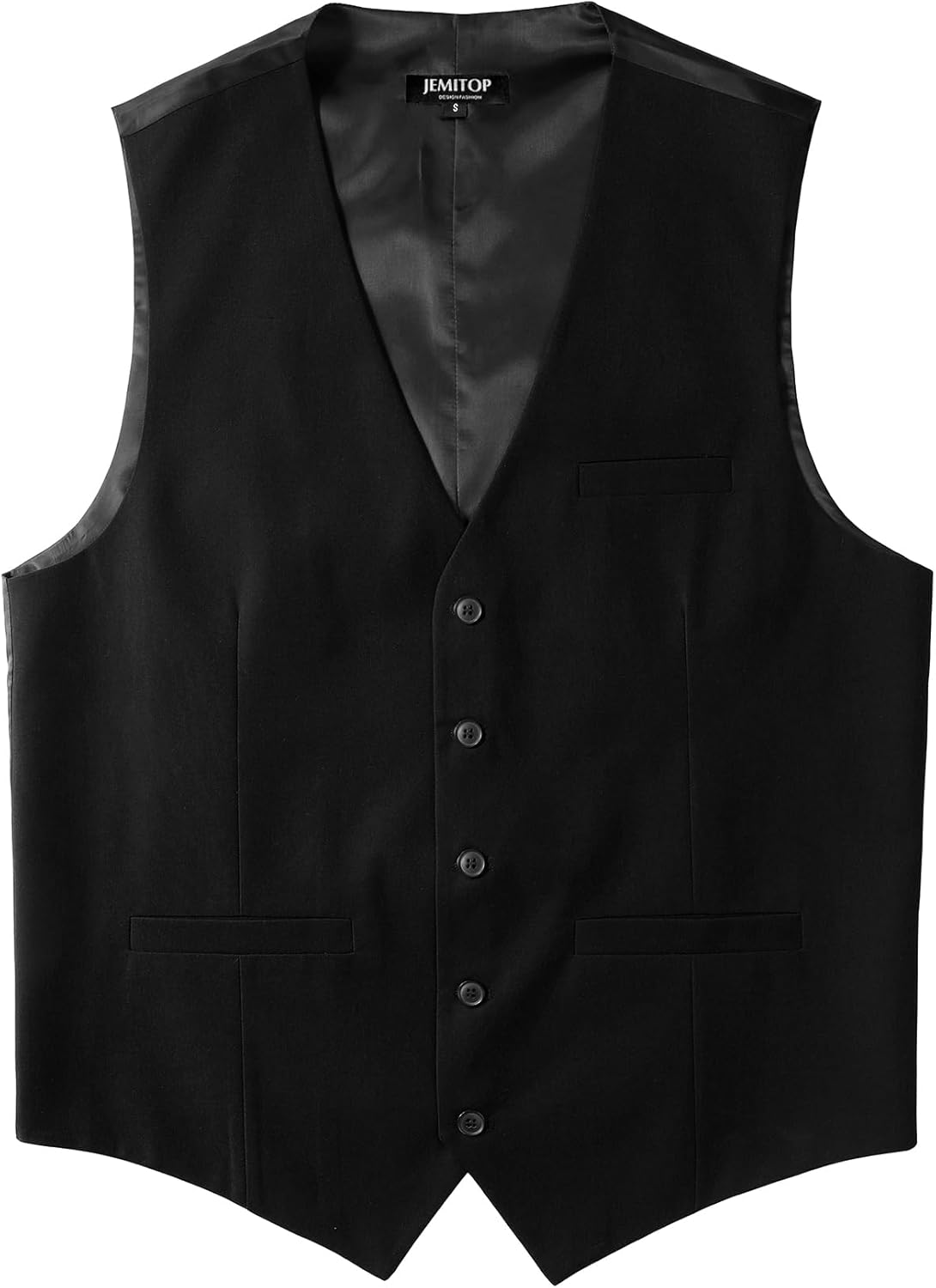 JEMITOP Men's Classic Slim Fit Dress Vest Formal Wedding Prom Tuxedo Suit Vest with Pocket