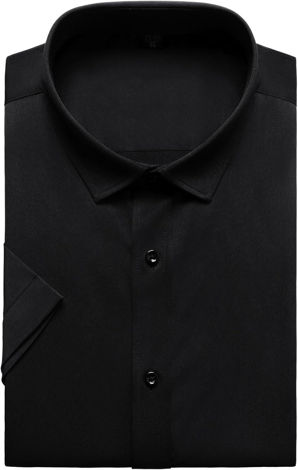 JEMITOP Men's Stretch Wrinkle Free Dress Shirts Formal Wedding Prom Short Sleeve Slim Fit Button Down Shirt