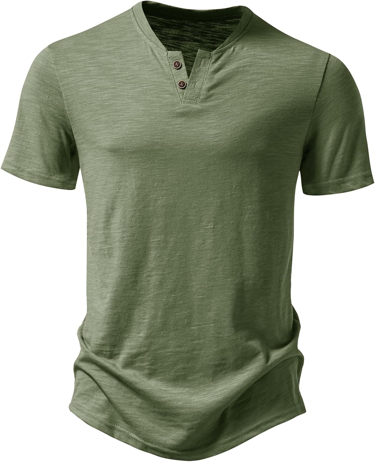 JEMITOP Men's Stretchy Short Sleeve Henley T-Shirt Casual Cotton 2 Buttons Notch Neck Tee Shirts