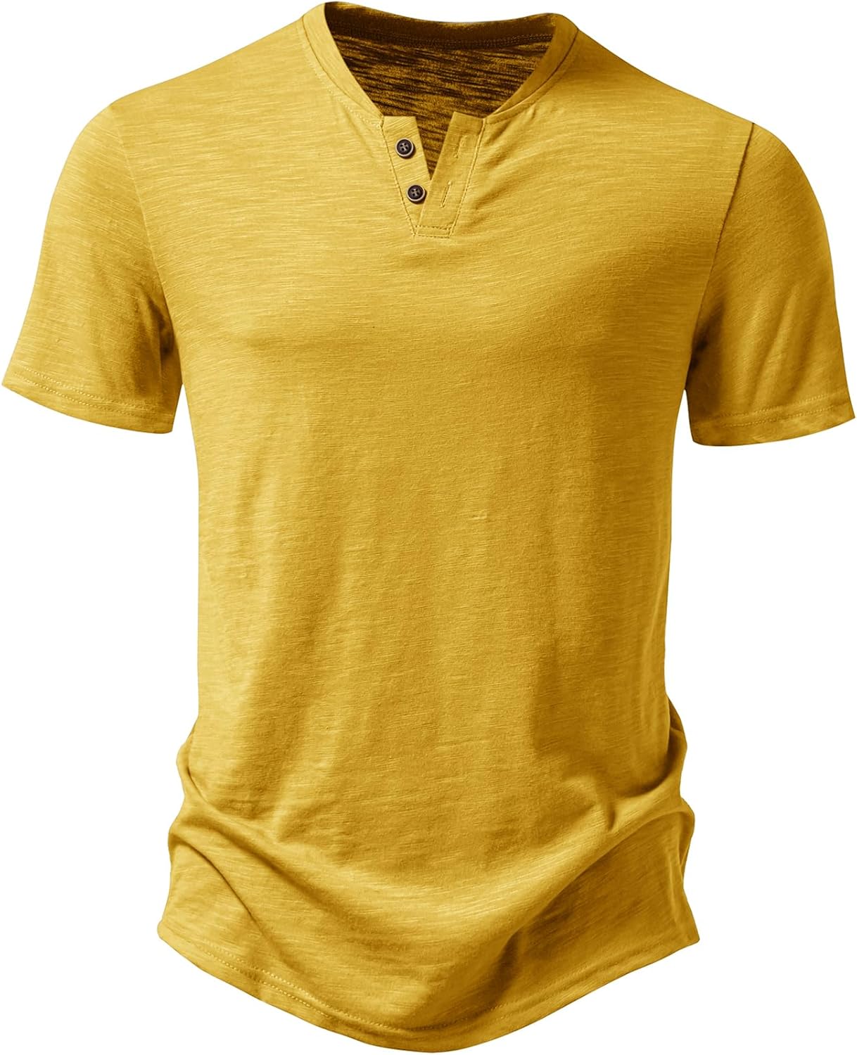 JEMITOP Men's Stretchy Short Sleeve Henley T-Shirt Casual Cotton 2 Buttons Notch Neck Tee Shirts