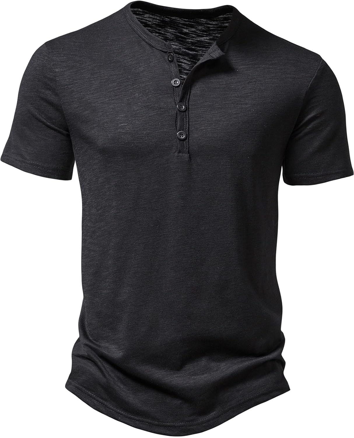 JEMITOP Men's Casual Short Sleeve Slim Fit 4 Buttons Henley Shirts