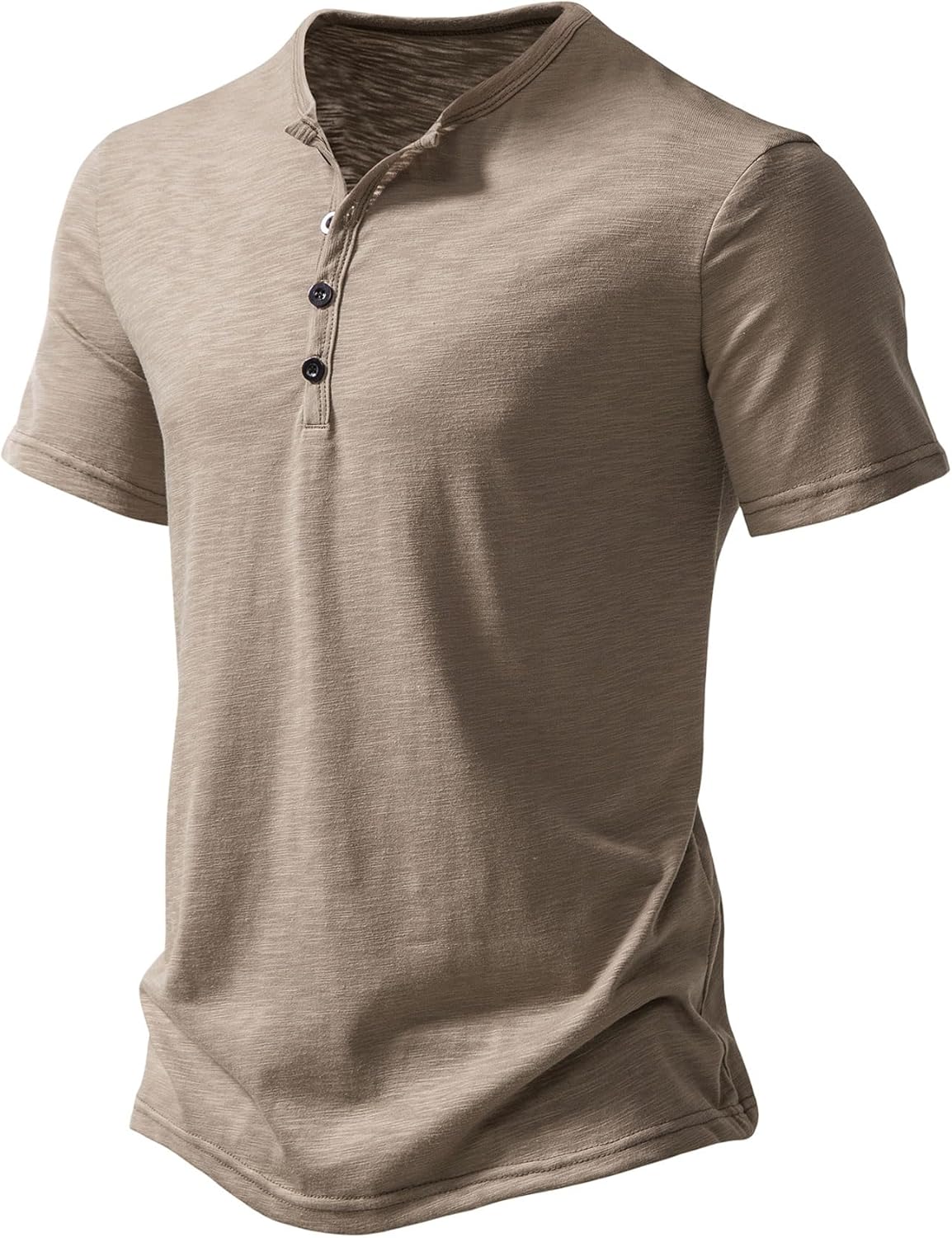 JEMITOP Men's Casual Short Sleeve Slim Fit 4 Buttons Henley Shirts