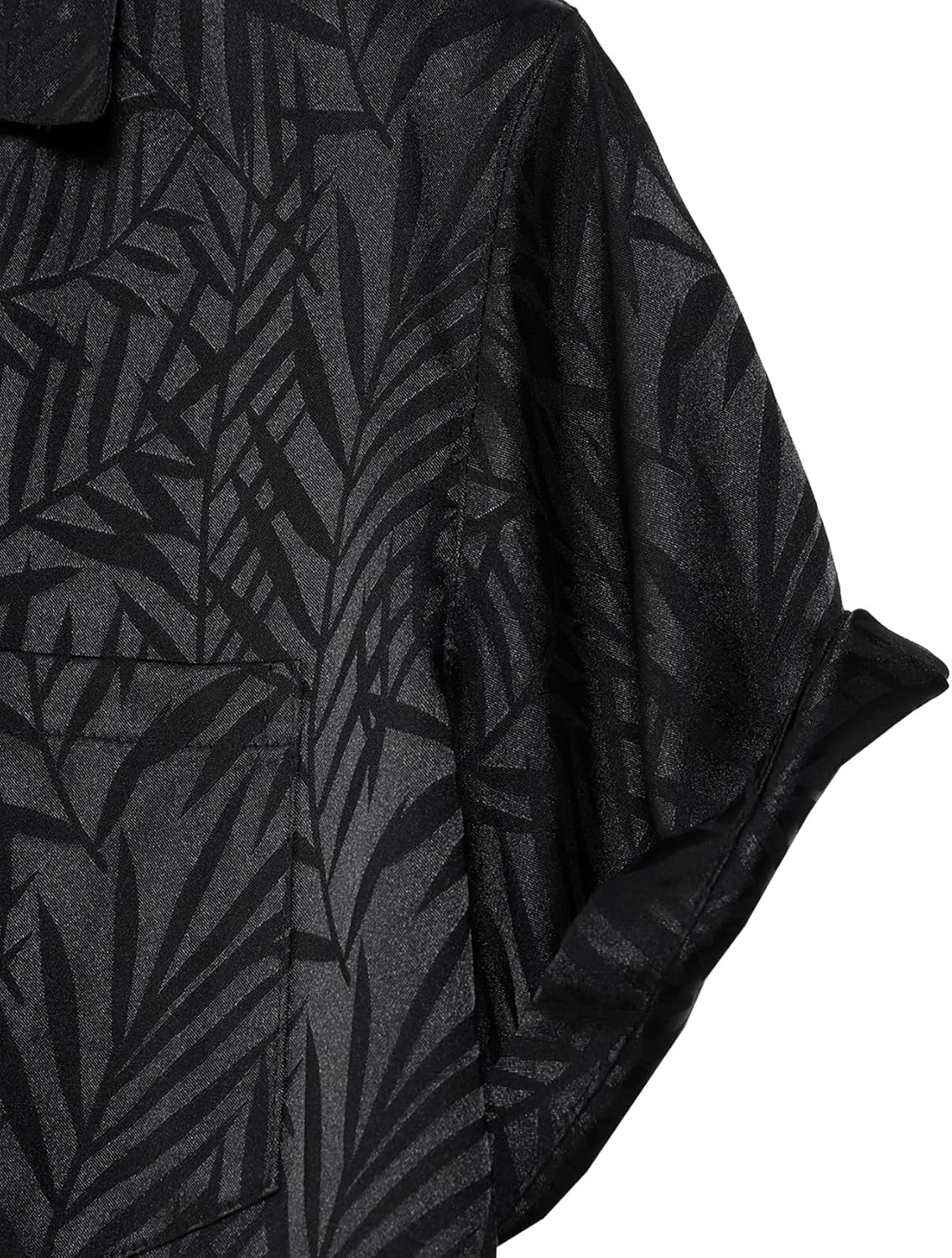 JEMITOP Mens Shiny Satin Silk-Like Designer Shirt Summer Regular Fit Short Sleeve Button Up Floral Shirt with Pocket