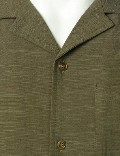 JEMITOP Herren-Set aus Leinen, 2-teilig, Sommer, entspannte Passform, kubanischer Kragen, Spazieranzug für Strand, Hochzeit, Urlaub
