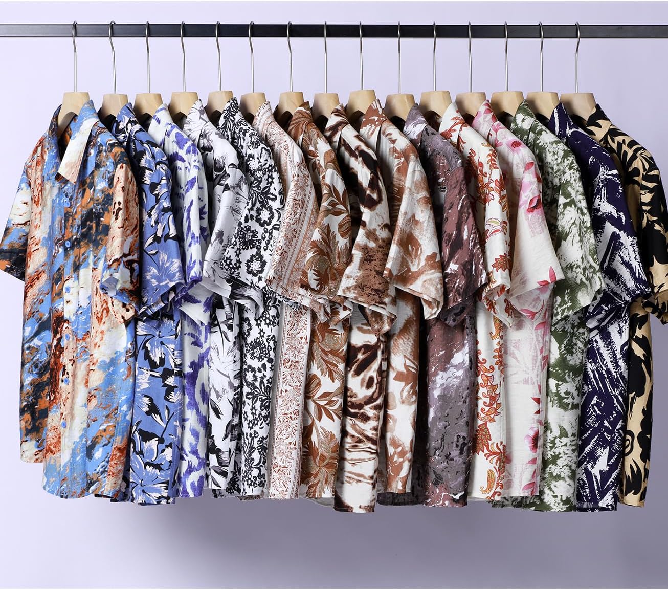 JEMITOP Men's Stylish Casual Printed Short Sleeve Button Down Shirts Summer Vacation Beach Tropical Hawaiian Shirt