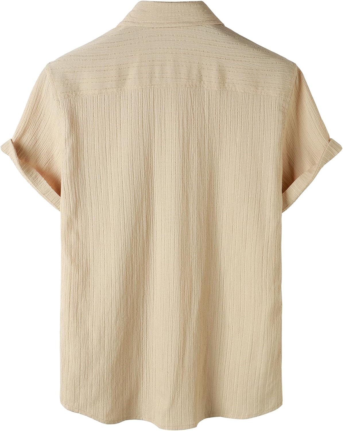 JEMITOP Men's Stylish Stretch Wrinkle Free Short Sleeve Button Down Shirt Summer Casual Beach Vacation Button up Shirts