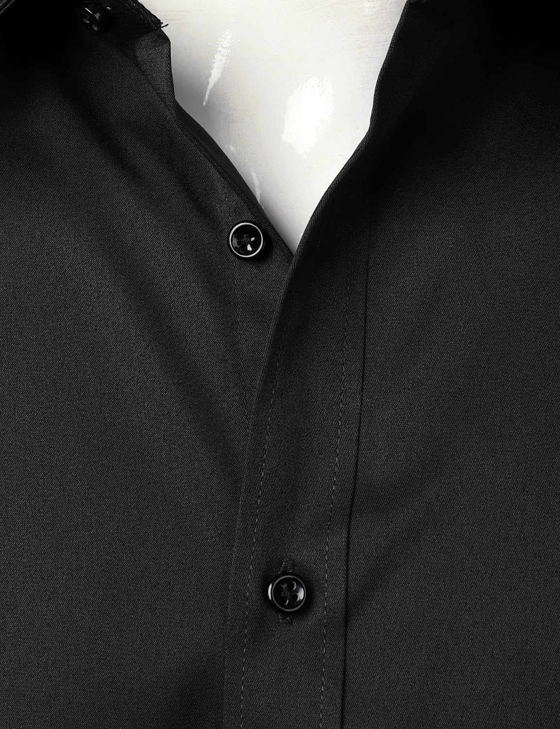 JEMITOP Men's Stretch Wrinkle Free Dress Shirts Formal Wedding Prom Short Sleeve Slim Fit Button Down Shirt