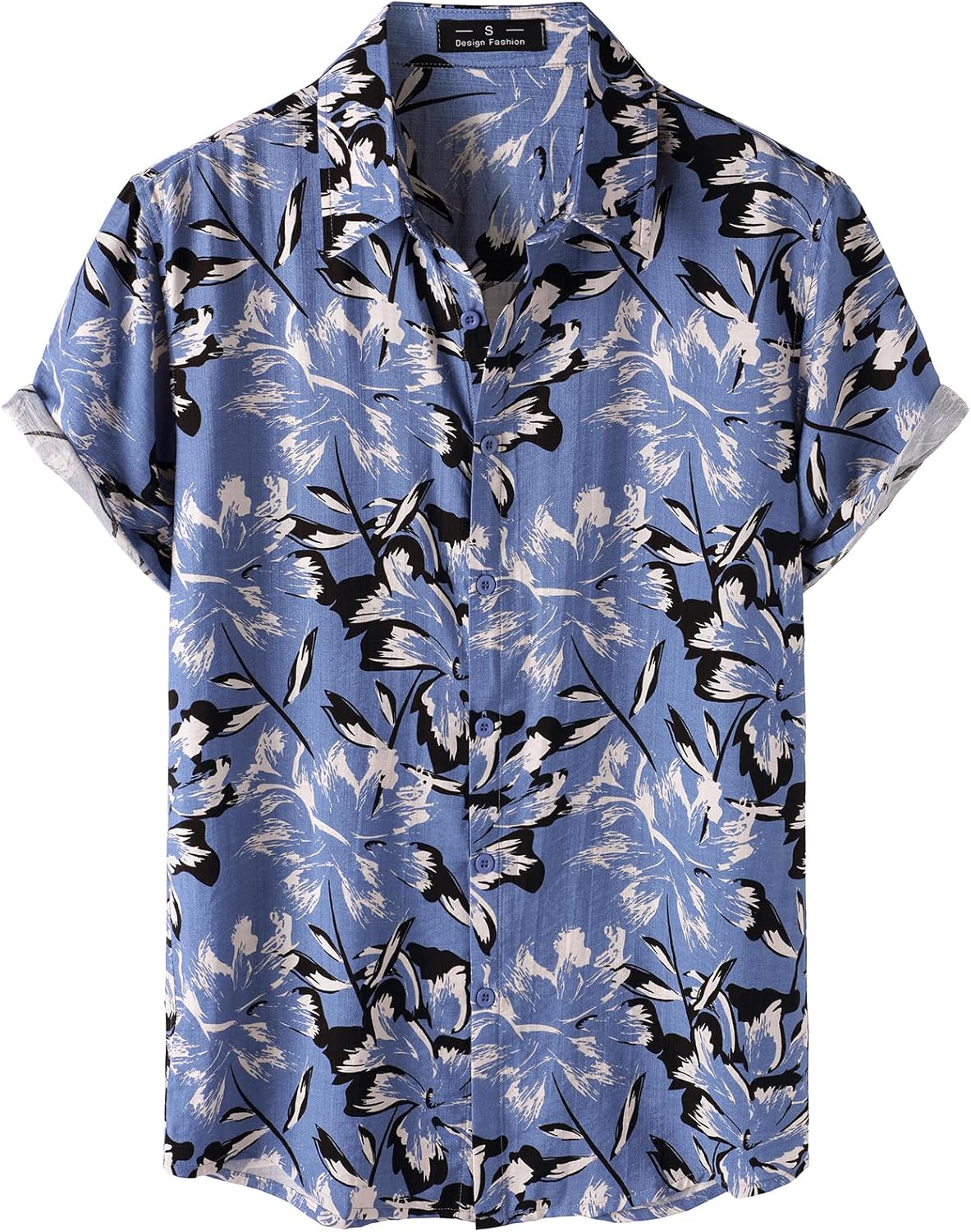 JEMITOP Men's Stylish Casual Printed Short Sleeve Button Down Shirts Summer Vacation Beach Tropical Hawaiian Shirt