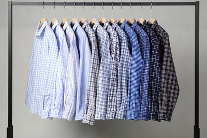 JEMITOP Herren-Hemd mit Knopfleiste, langärmelig, Slim Fit, für Übergangswetter, Business- und Freizeithemd mit Tasche 