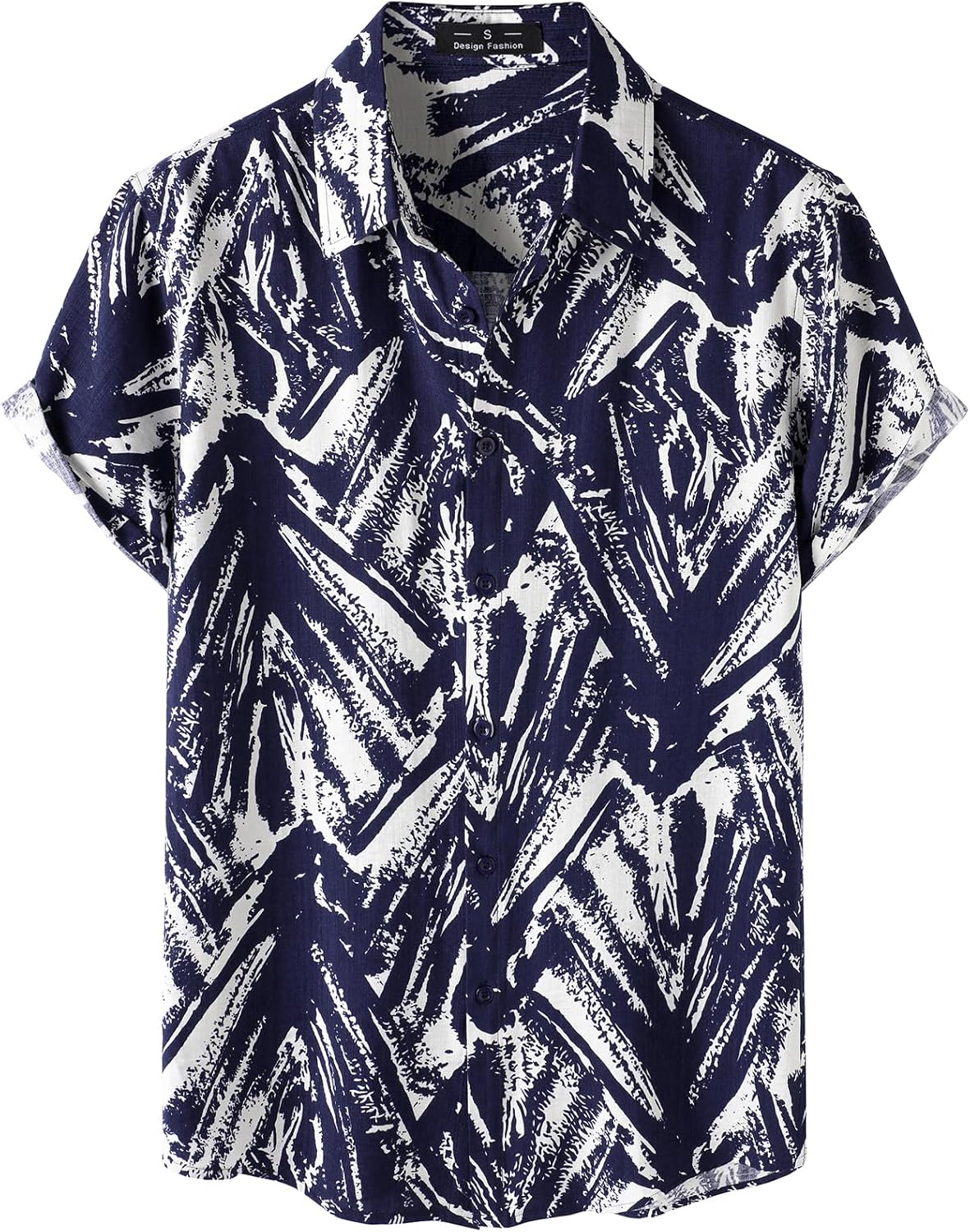 JEMITOP Men's Stylish Casual Printed Short Sleeve Button Down Shirts Summer Vacation Beach Tropical Hawaiian Shirt