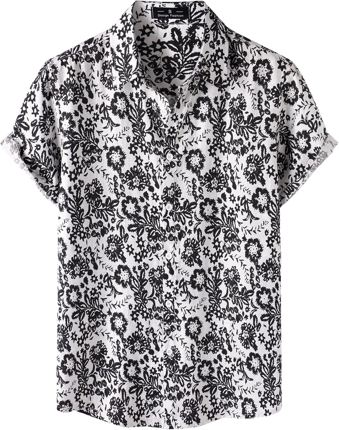 JEMITOP Men's Stylish Casual Printed Short Sleeve Button Down Shirts Summer Vacation Beach Tropical Hawaiian Shirt