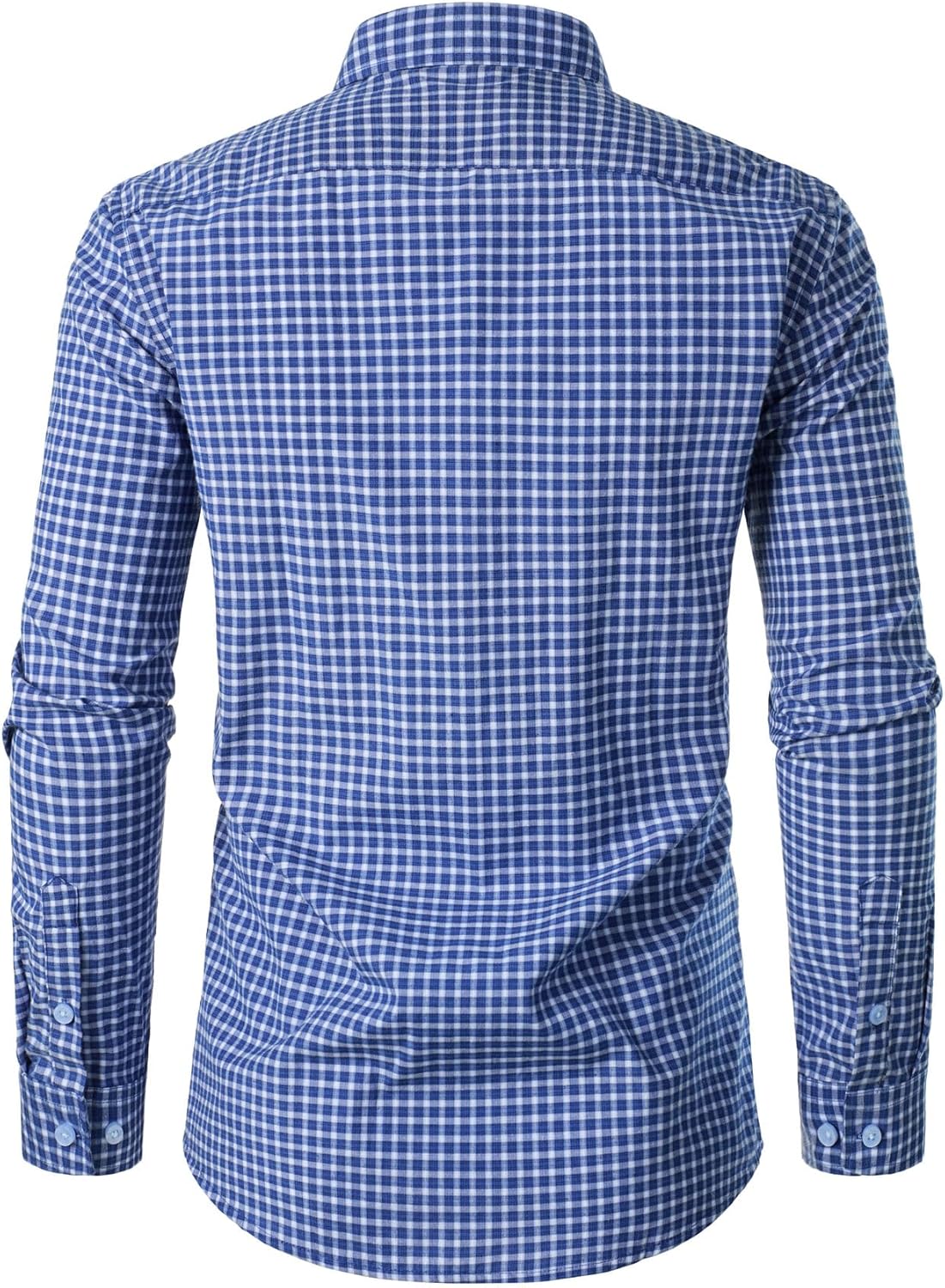 JEMITOP Men's Transitional Weather Slim Fit Long Sleeve Button Down Shirt Business Casual Dress Shirts with Pocket