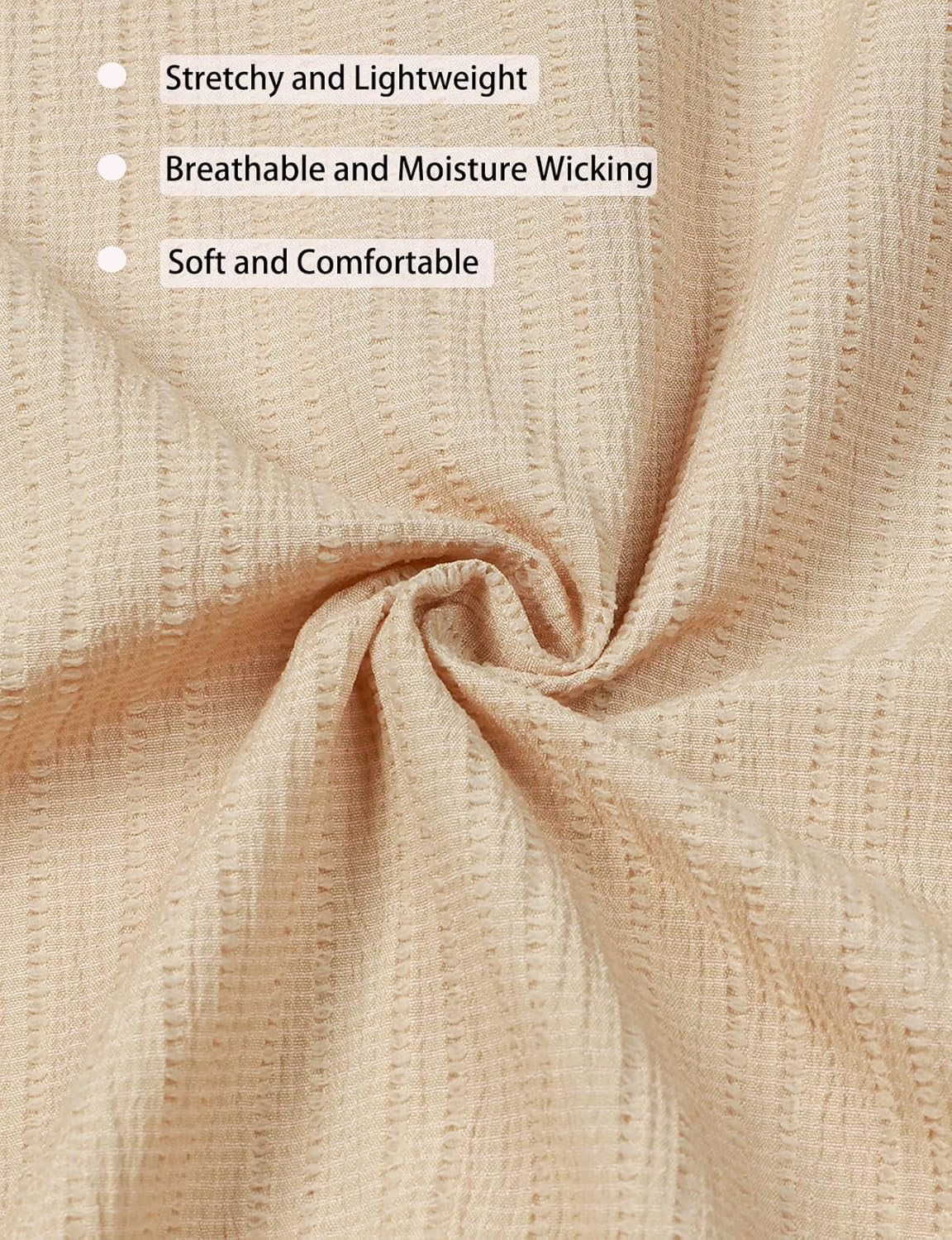 JEMITOP Men's Stylish Stretch Wrinkle Free Short Sleeve Button Down Shirt Summer Casual Beach Vacation Button up Shirts