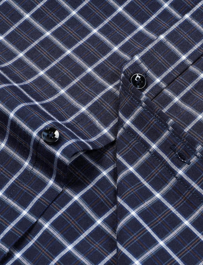 JEMITOP Herren-Hemd mit Knopfleiste, langärmelig, Slim Fit, für Übergangswetter, Business- und Freizeithemd mit Tasche 