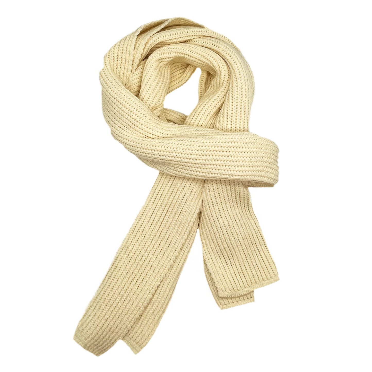 JEMITOP Sales Men's Warm Autumn and Winter Scarf Unisex Solid Color Knitted Scarf