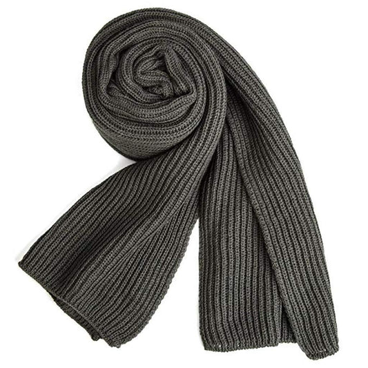 JEMITOP Sales Men's Warm Autumn and Winter Scarf Unisex Solid Color Knitted Scarf