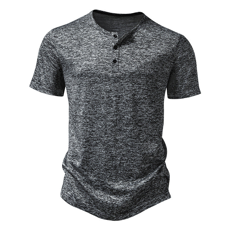 JEMITOP Sales Men's Sports Henley Neck Short Sleeve T-Shirt