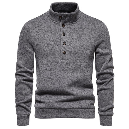 JEMITOP Men's Turtleneck Button Down Sweater