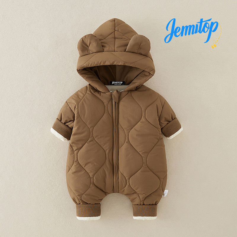 JEMITOP Sales Baby Autumn and Winter Clothes Onesie Warm Clothes Thickened Cotton Clothes