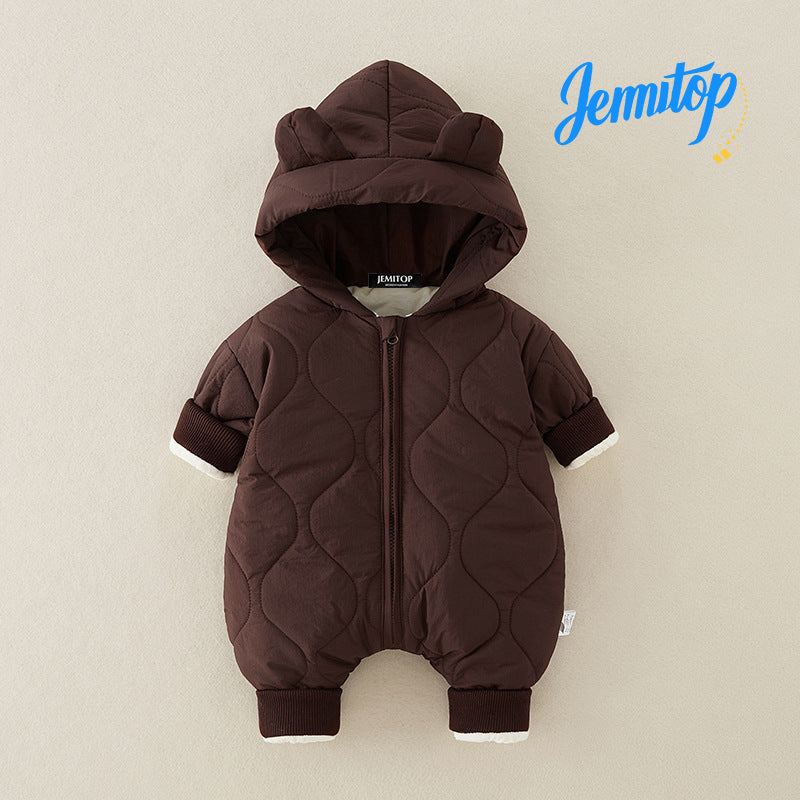 JEMITOP Sales Baby Autumn and Winter Clothes Onesie Warm Clothes Thickened Cotton Clothes