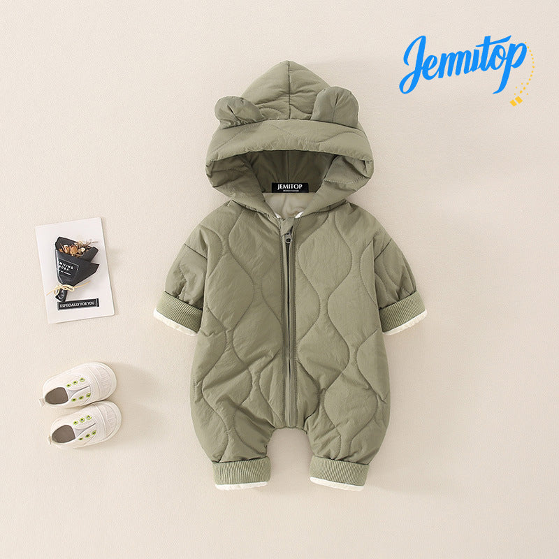 JEMITOP Sales Baby Autumn and Winter Clothes Onesie Warm Clothes Thickened Cotton Clothes