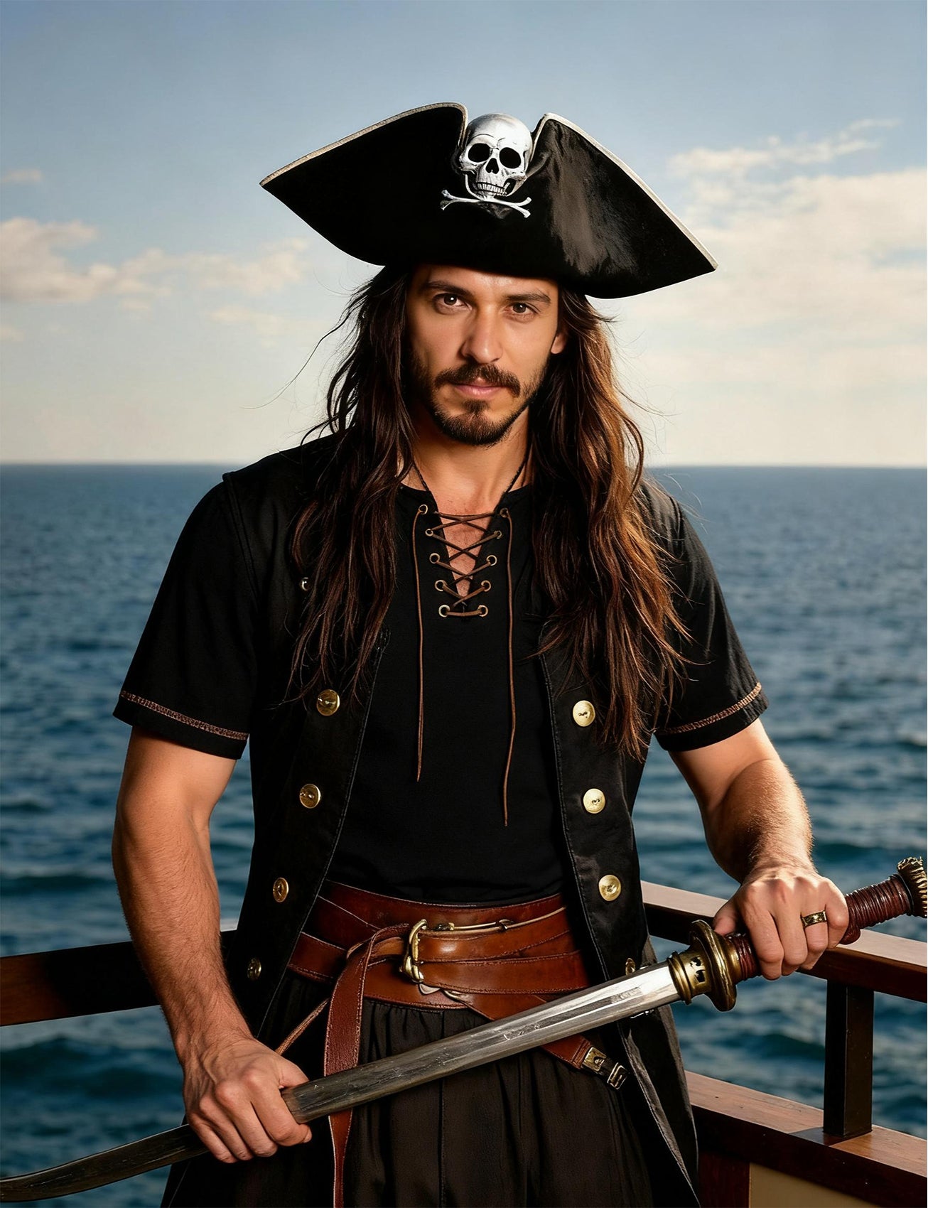 JEMOTOP Men's Pure Cotton Retro Short Sleeves Lace Up Shirts for Casual Renaissance Pirate Medieval Viking Without Belt