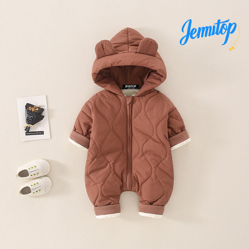 JEMITOP Sales Baby Autumn and Winter Clothes Onesie Warm Clothes Thickened Cotton Clothes